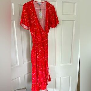 Wrap floral dress - never worn with tags